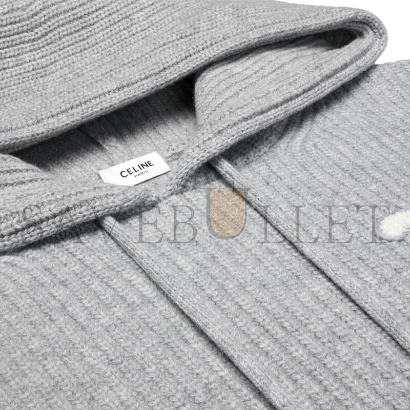 CELINE HOODED SWEATER IN RIBBED WOOL RY0FV0ZTQ.08GC